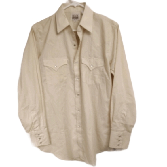 Ely Cattleman Other - Vintage Ely Cattleman Medium beige western snap